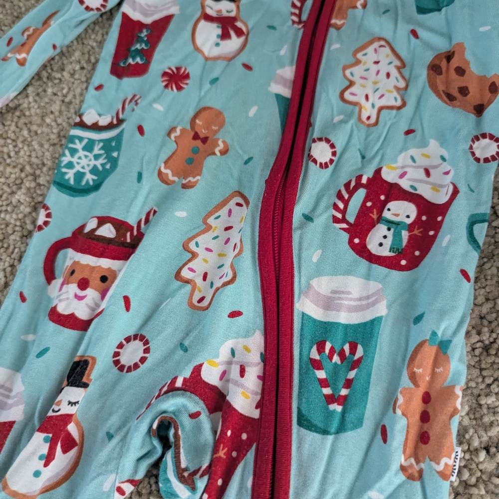 Little Sleepies Blue and Green Pajama Sets with Whimsical Prints - Picture 5 of 5